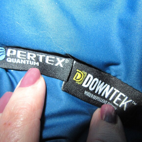 MENS LL BEAN VEST/PUFFER/ORANGE + GREEN/DOWNTEK/POCKETS/SIZE LARGE! - Picture 4 of 10